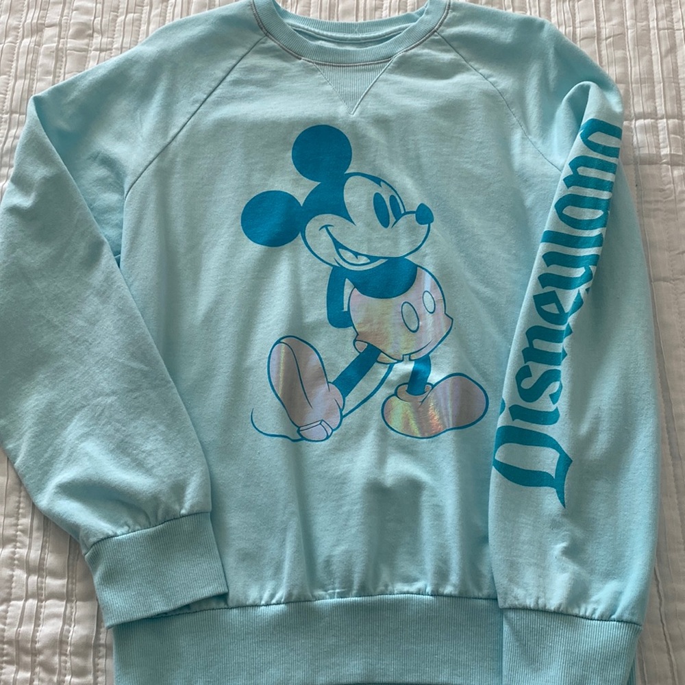 Disney parks aqua Mickey sweatshirt